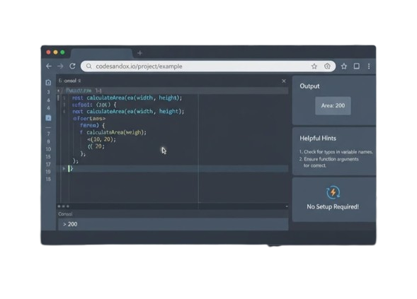 Built-in Code Sandbox